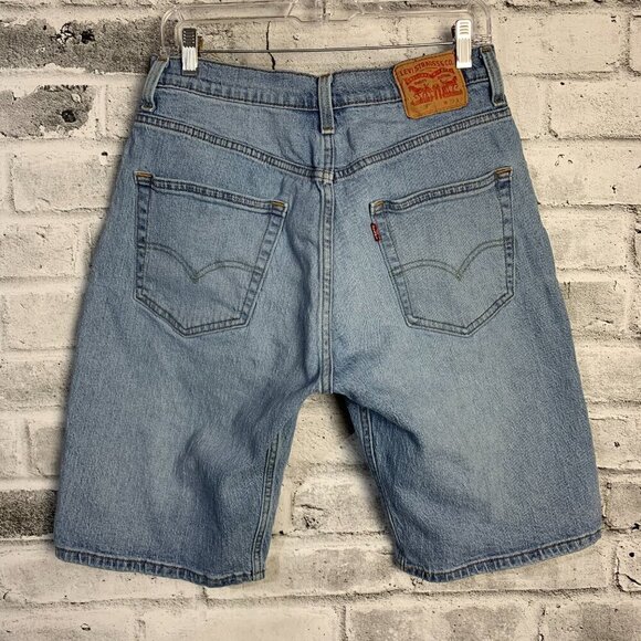 Levi's 569 Loose Straight Jean Shorts 12' Light Wash Stretch Denim - Picture 5 of 12